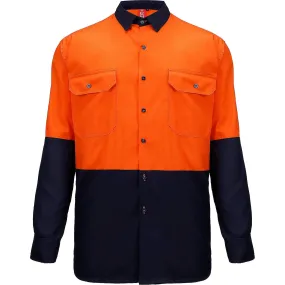 Big Bee Men's Hi Vis Shirts, Long Sleeve Safety Work Top