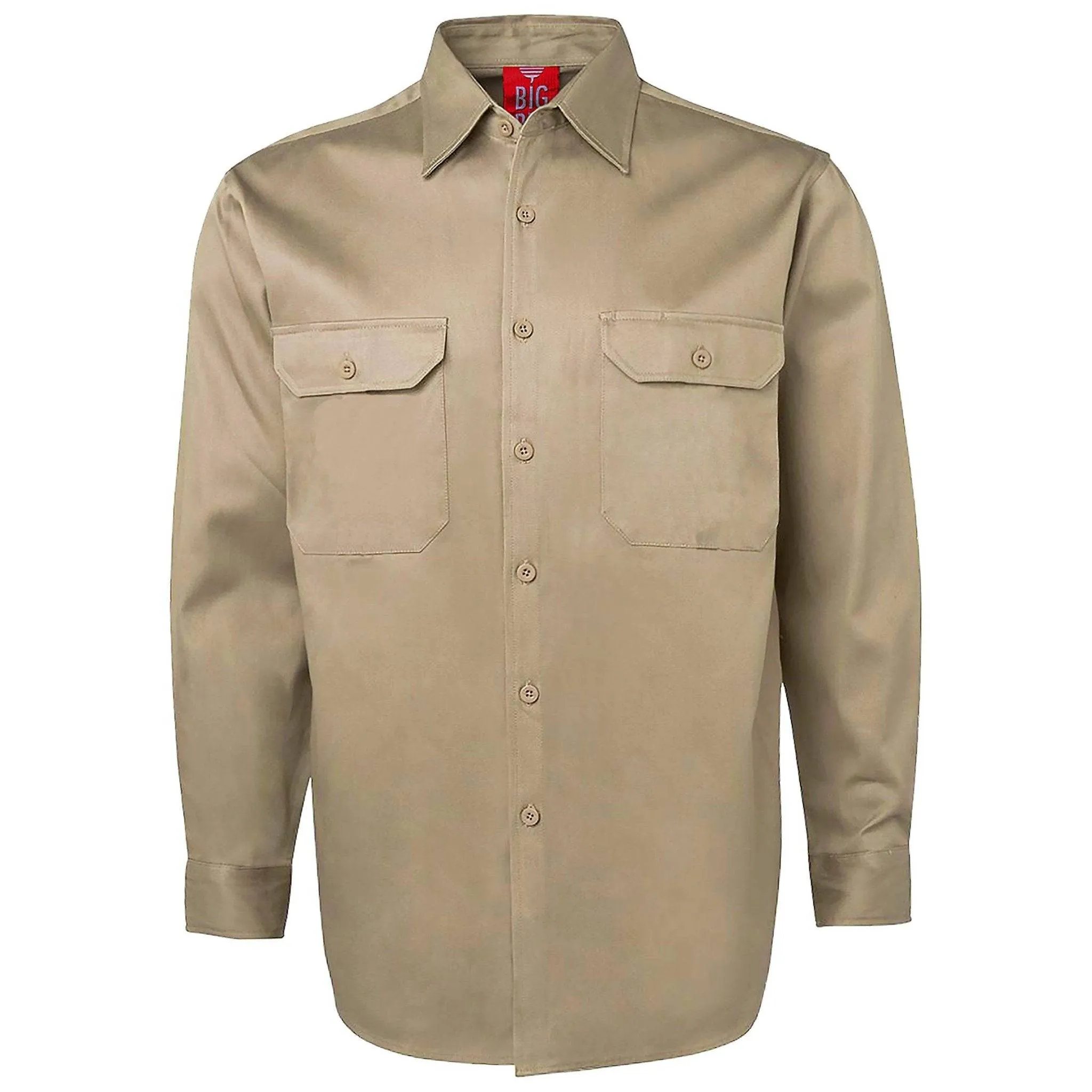 Big BEE Men's Work Shirt, Cotton Drill Traditional Workwear