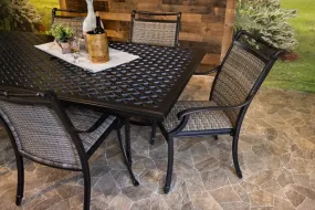 BIMINI 7 PIECE DINING SET - 46" x 86" Weave Dining Table and 6 Chairs