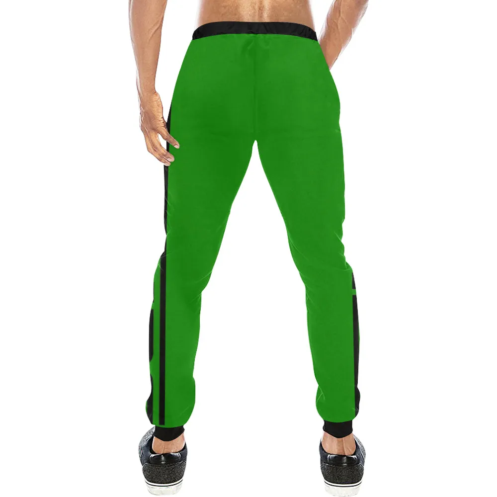 BLACC BORDER GREEN Men's All Over Print Sweatpants