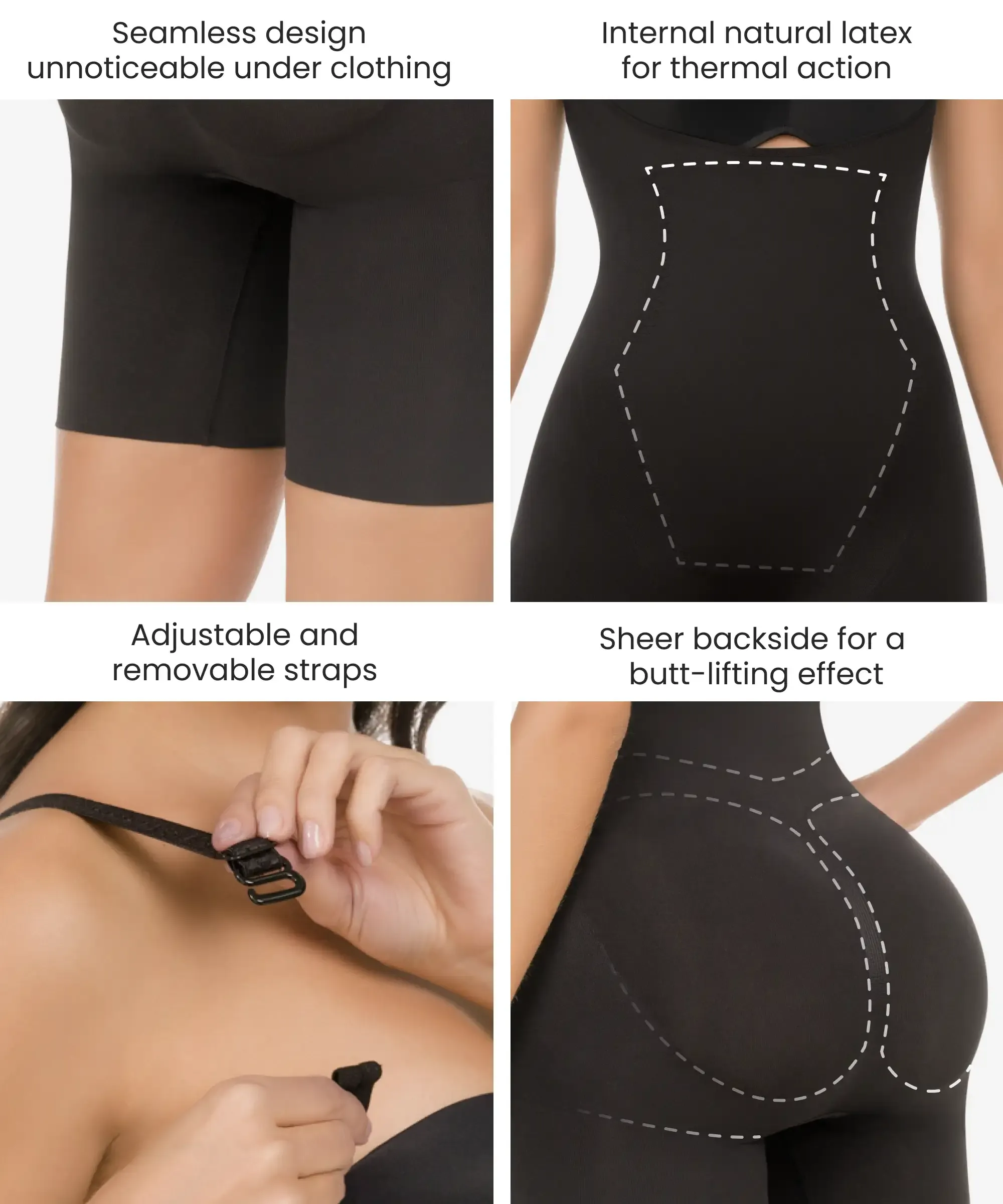 Black Seamless Bodysuit 3-Pack in style 1585