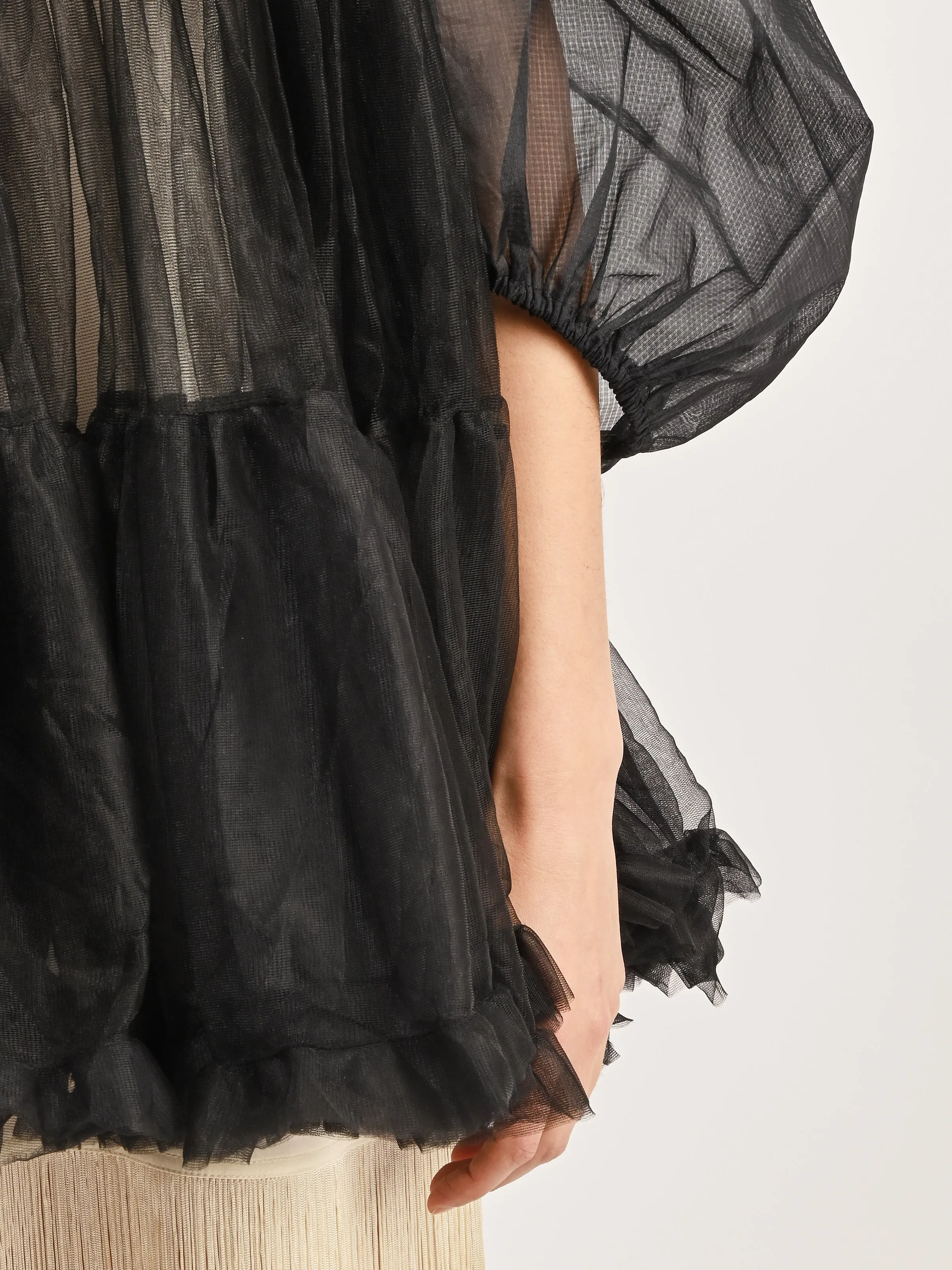 Black Sheer Fluff Dress