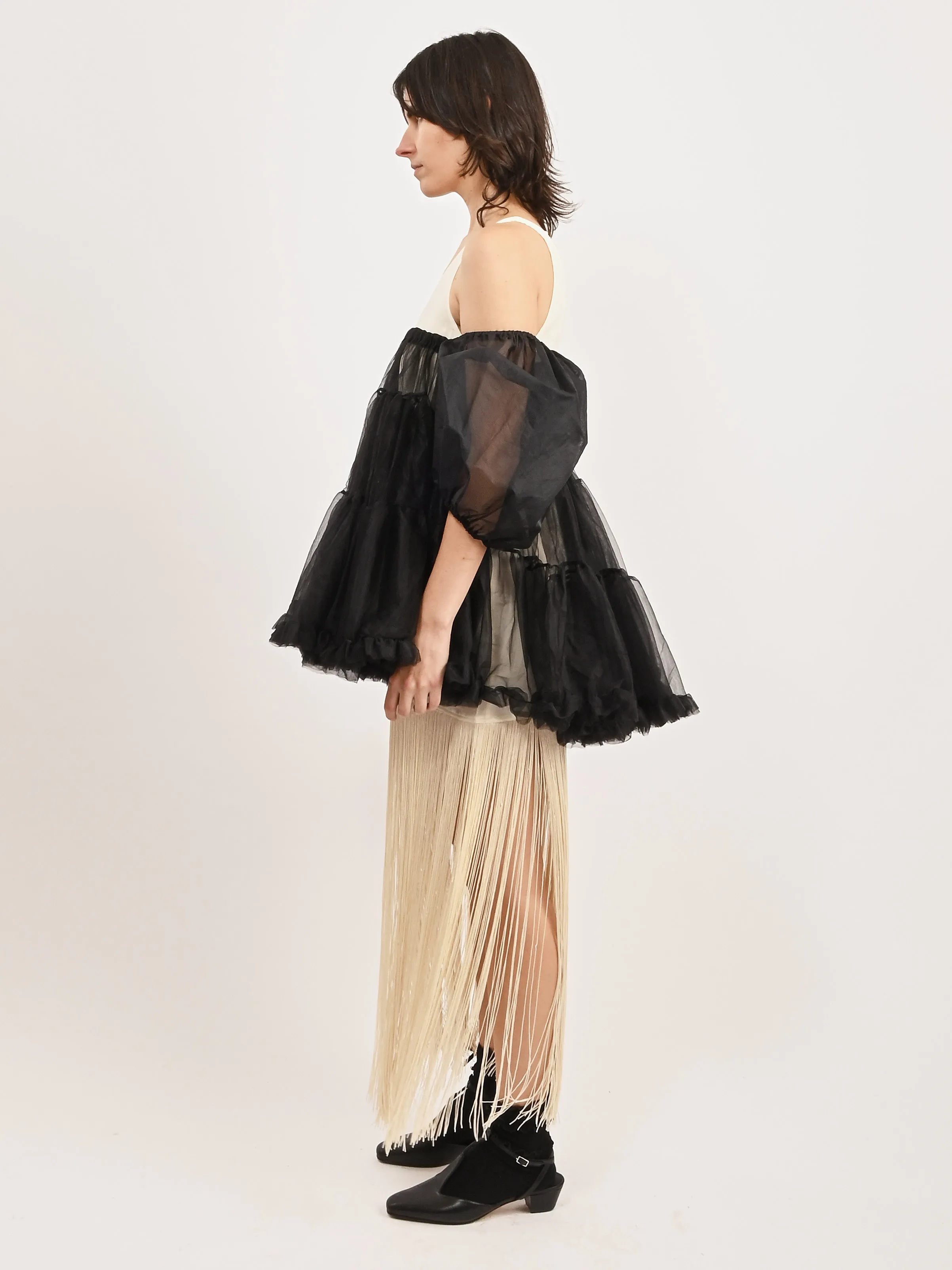 Black Sheer Fluff Dress