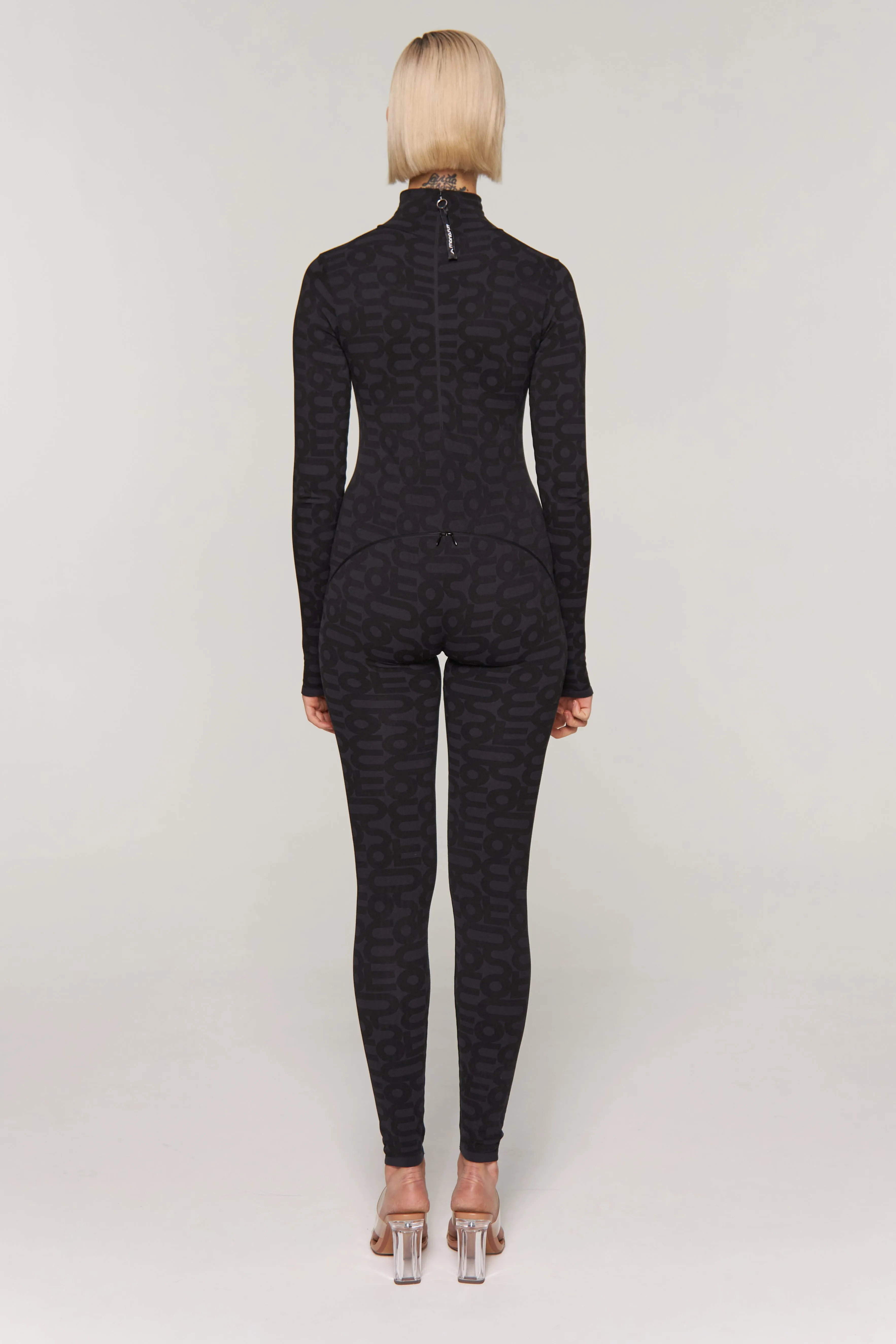 Black Turtleneck Long Sleeve Full Seamless ECO Bodysuit