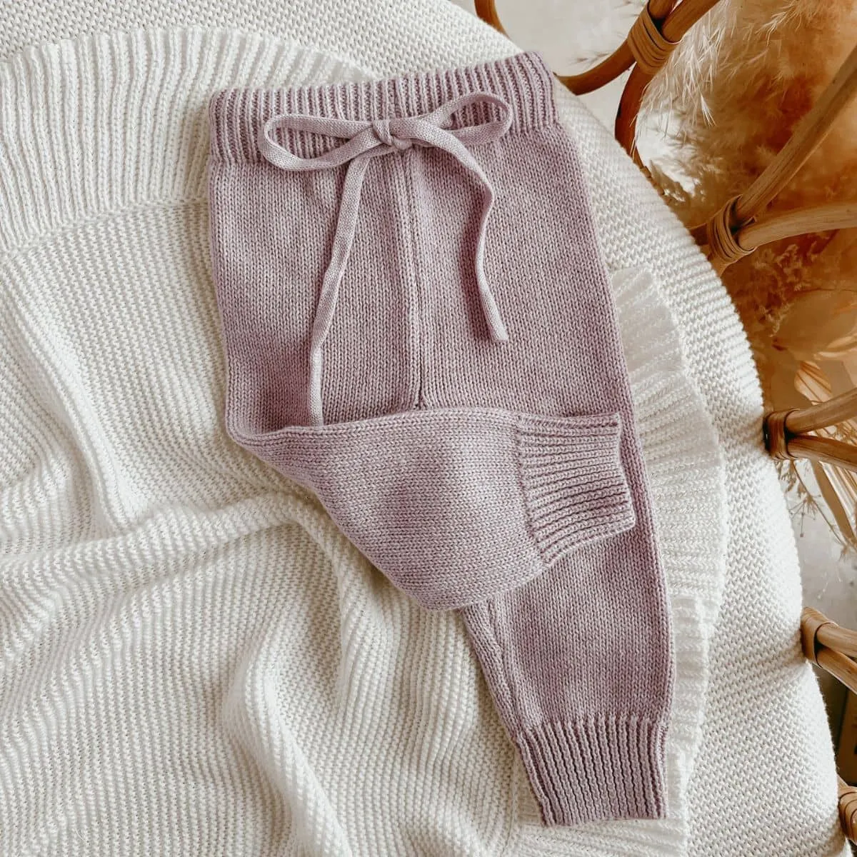 Blossom & Pear Mini Knit Pants - Lavender