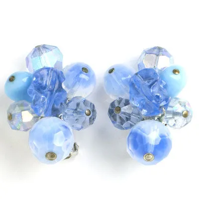 Blue Bead Earrings by Hattie Carnegie