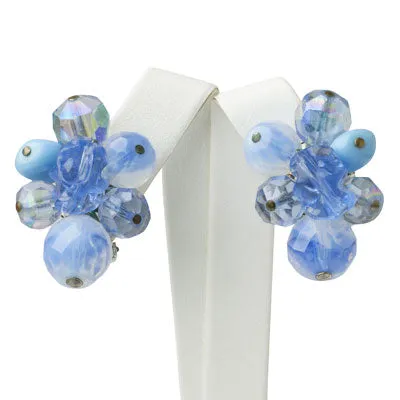 Blue Bead Earrings by Hattie Carnegie