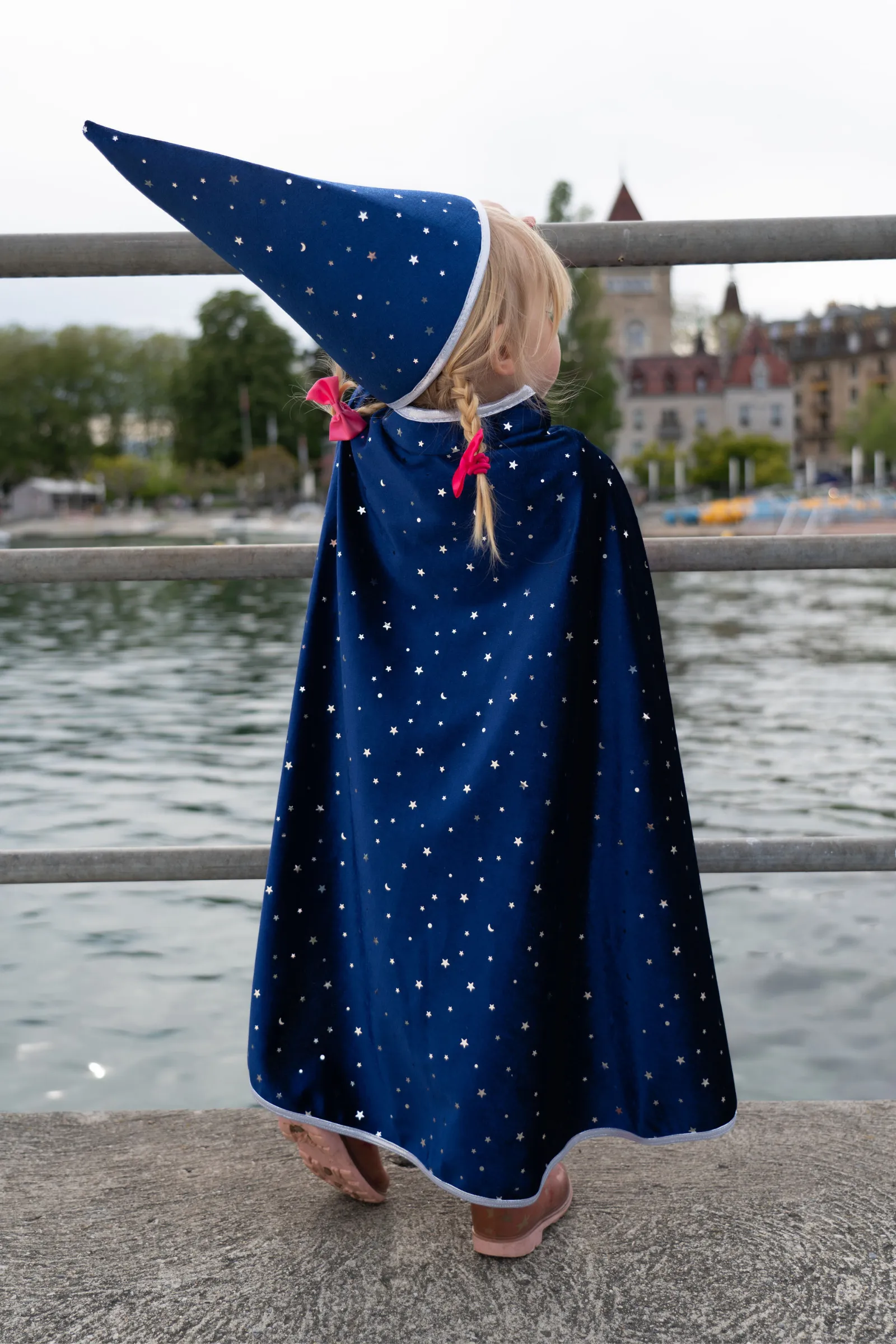 Blue Sparkle Wizard Cape & Hat