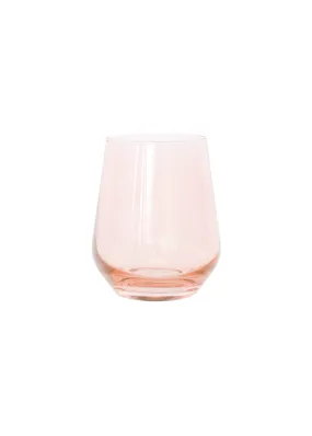 Blush Pink Stemless Wine Glasses