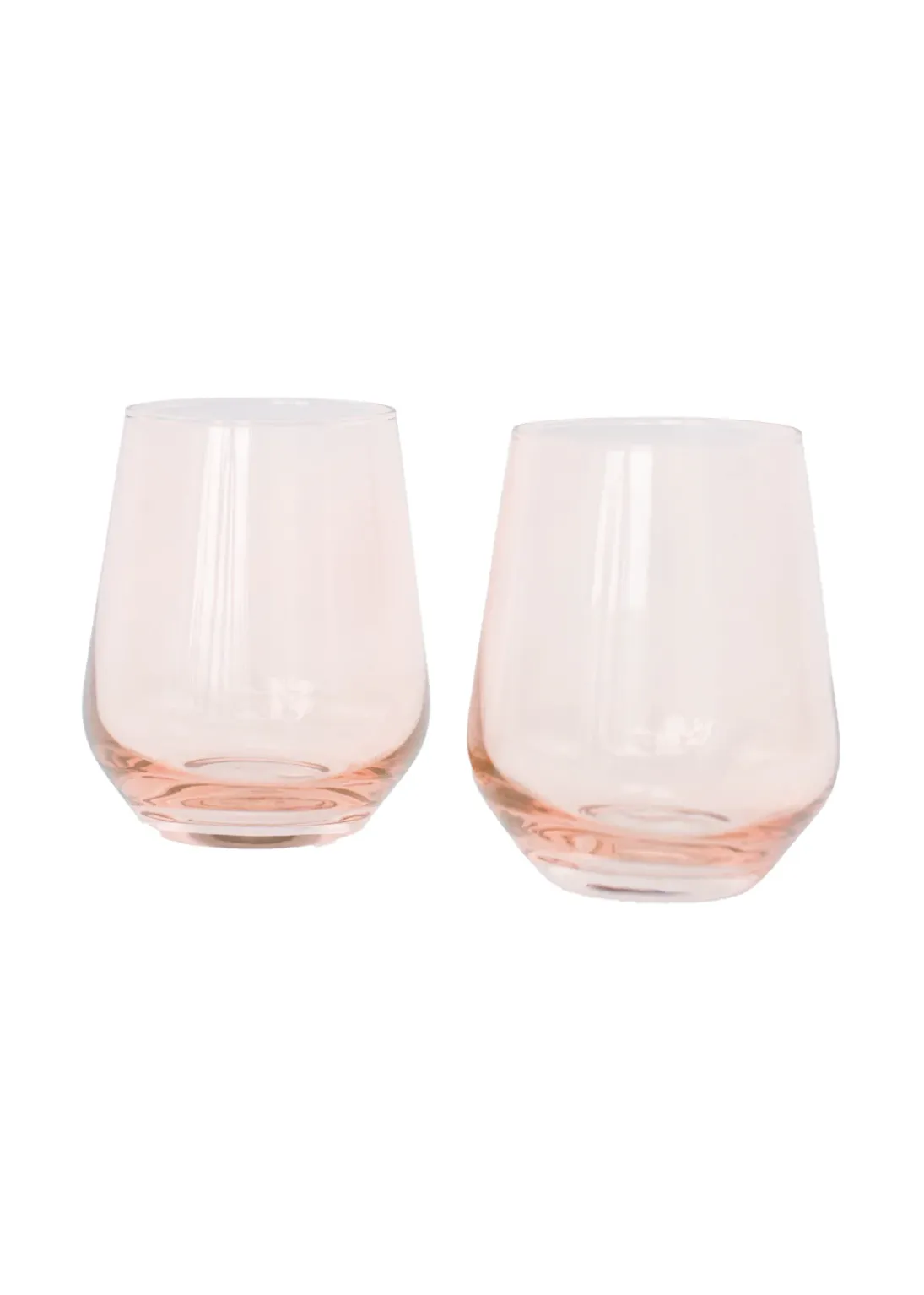 Blush Pink Stemless Wine Glasses