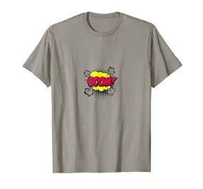 Boom! T-shirt Gift Tee Cartoon Comic Speech Bubble style