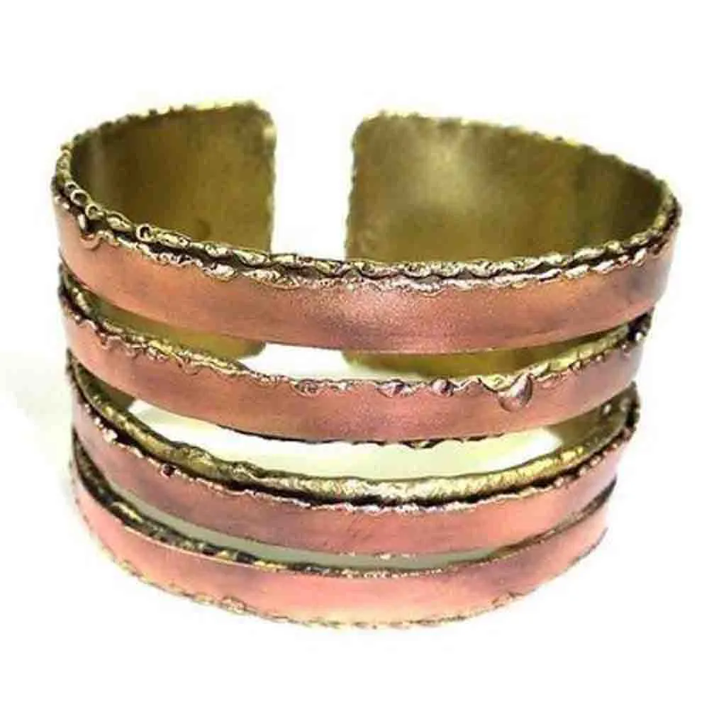 Brass and Copper Organic Cuff Brass Images