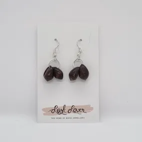 Brown Cowrie Shell Earrings (small) - Handmade in Vanuatu