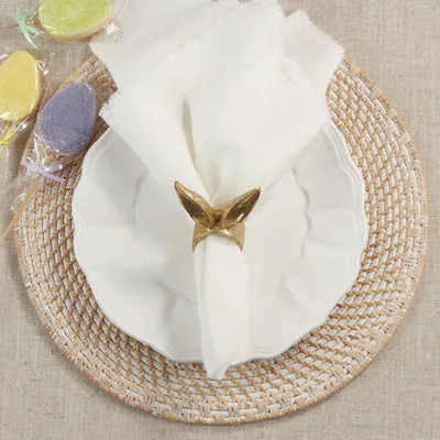 Bunny Ear Napkin Rings - Gold set of 4