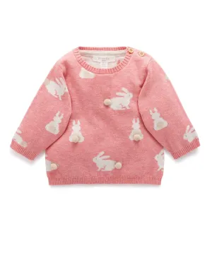 Bunny Friends Jumper - Rosie Jacquard