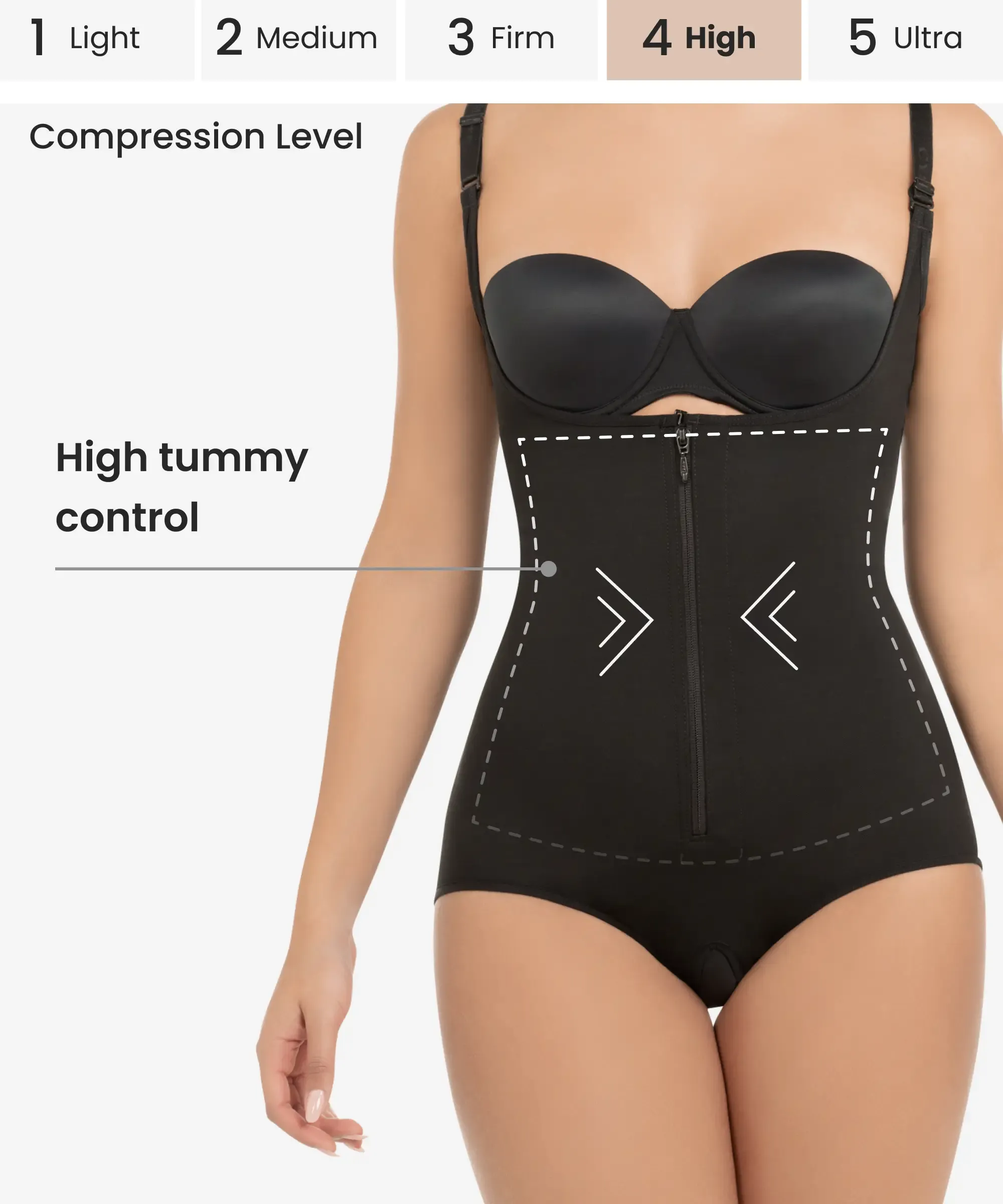 Butt-lifting compressive bodysuit - Styles 283