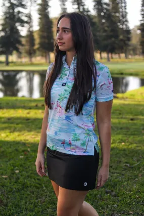 CA Ladies Funky Golf Shirt | Flamingo Island