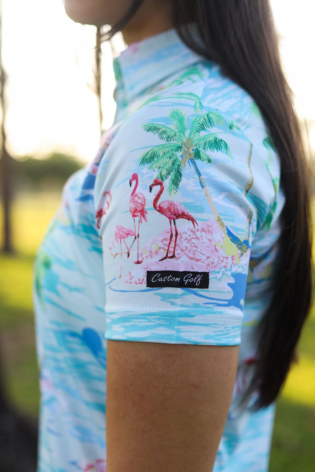 CA Ladies Funky Golf Shirt | Flamingo Island