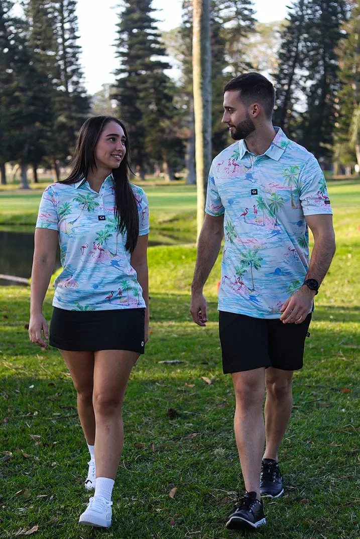 CA Ladies Funky Golf Shirt | Flamingo Island