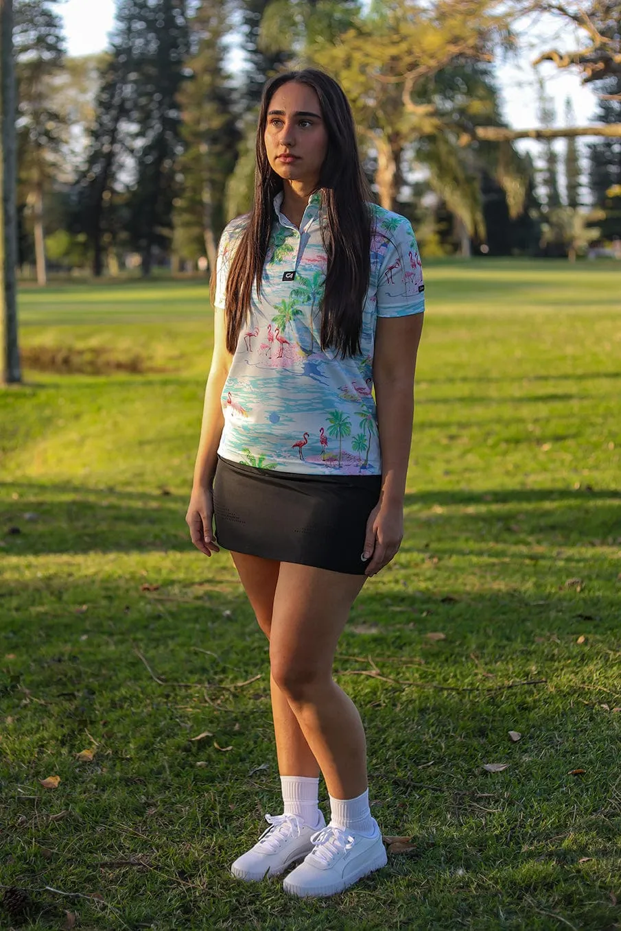 CA Ladies Funky Golf Shirt | Flamingo Island