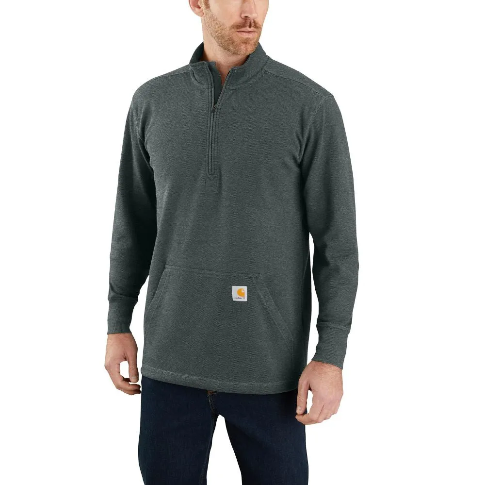 'Carhartt' Men's Heavyweight Half-Zip Thermal T-Shirt - Elm Heather