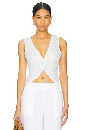 Caspian Twist Top - White