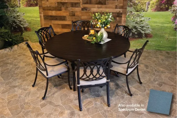 CHELSEA 7 PIECE DINING SET - 46" x 93" Stone Harbor Dining Table and 6 Chairs