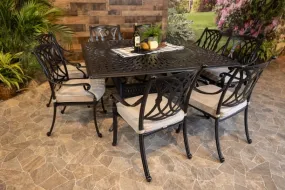 CHELSEA 9 PIECE DINING SET - 64" x 64" Square Chelsea Dining Table and 8 Chairs