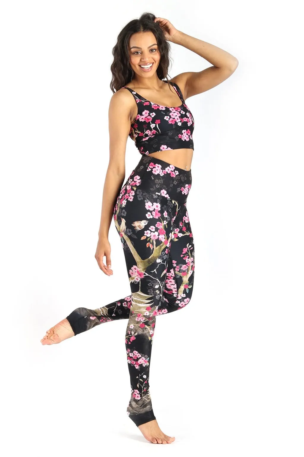 Cherry Bloomin Printed Yoga Leggings