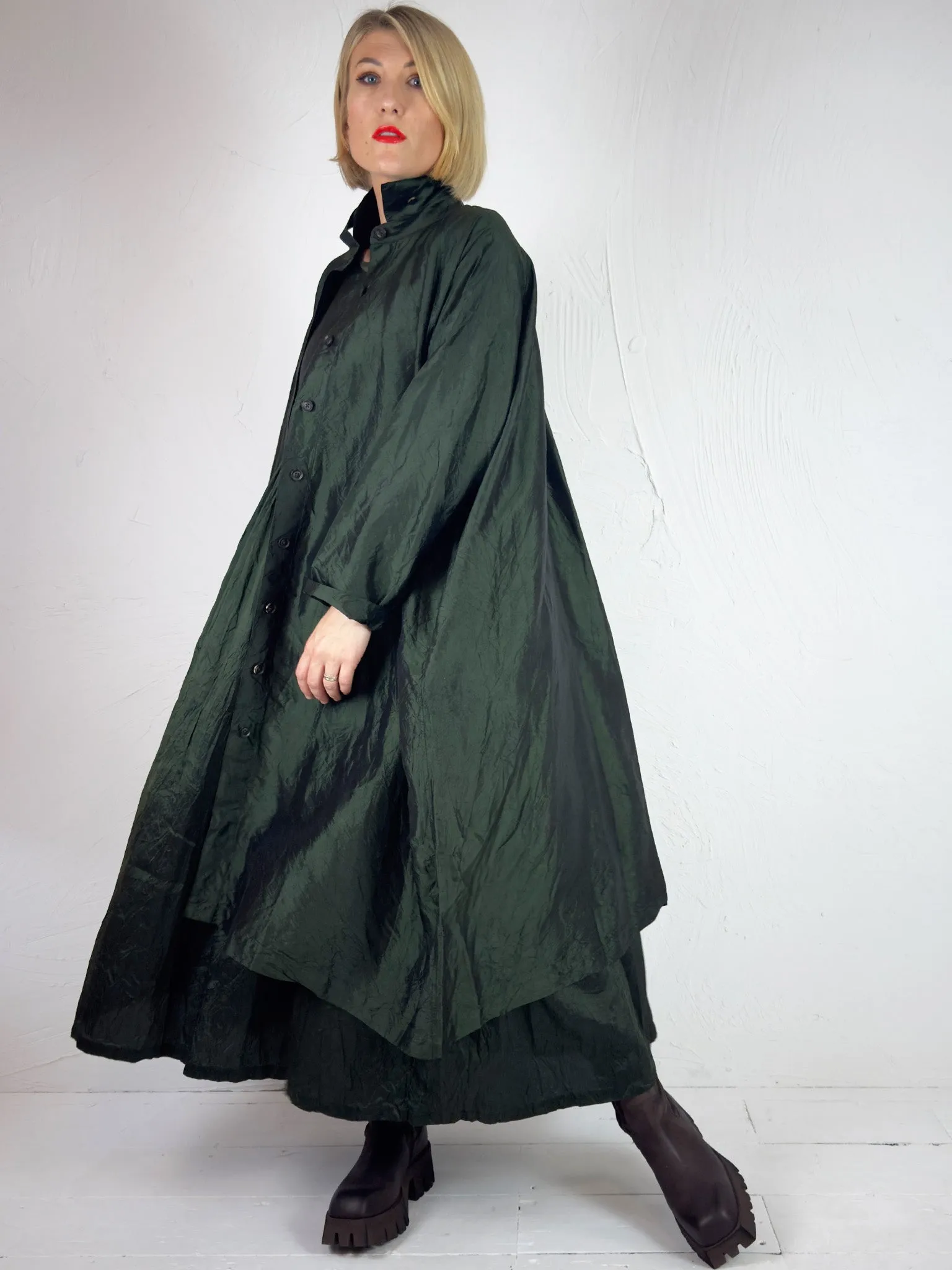 Christian Peau Oversized Silk Shirt with Collar Cuff- 2 Colours