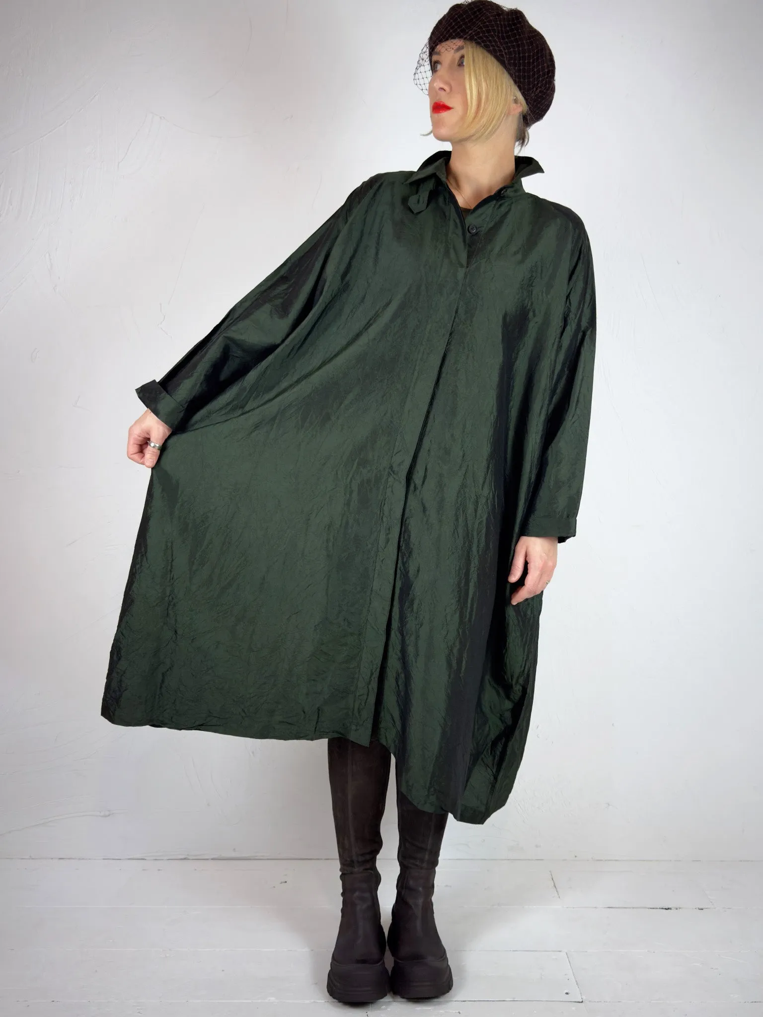 Christian Peau Oversized Silk Shirt with Collar Cuff- 2 Colours