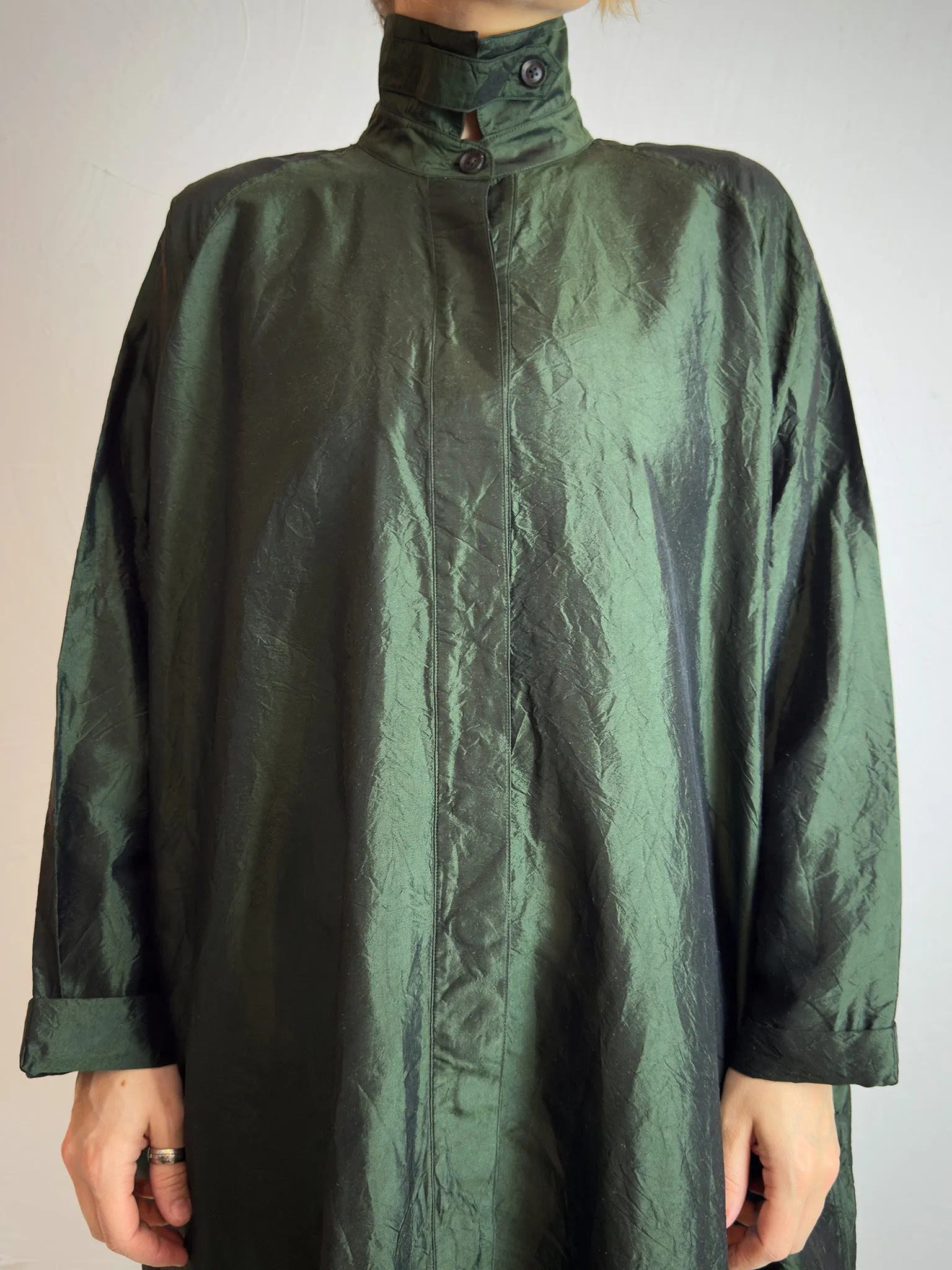 Christian Peau Oversized Silk Shirt with Collar Cuff- 2 Colours