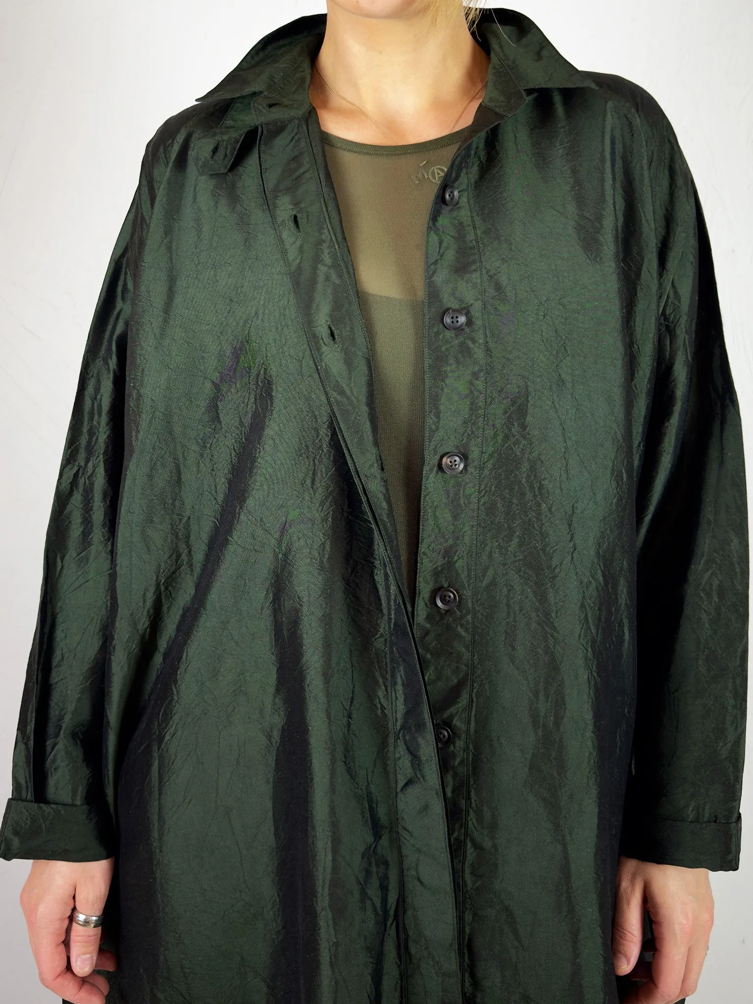 Christian Peau Oversized Silk Shirt with Collar Cuff- 2 Colours