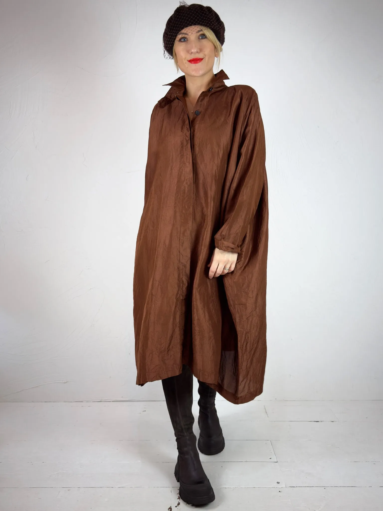 Christian Peau Oversized Silk Shirt with Collar Cuff- 2 Colours