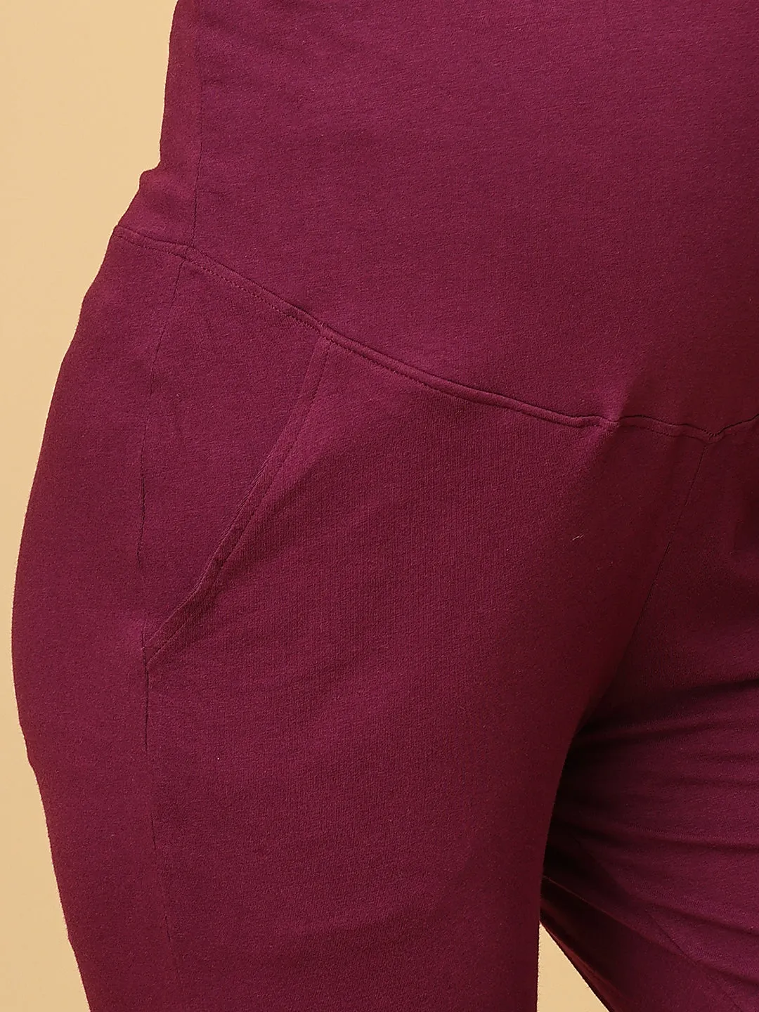 Comfy Maternity Regular Pants - Grape