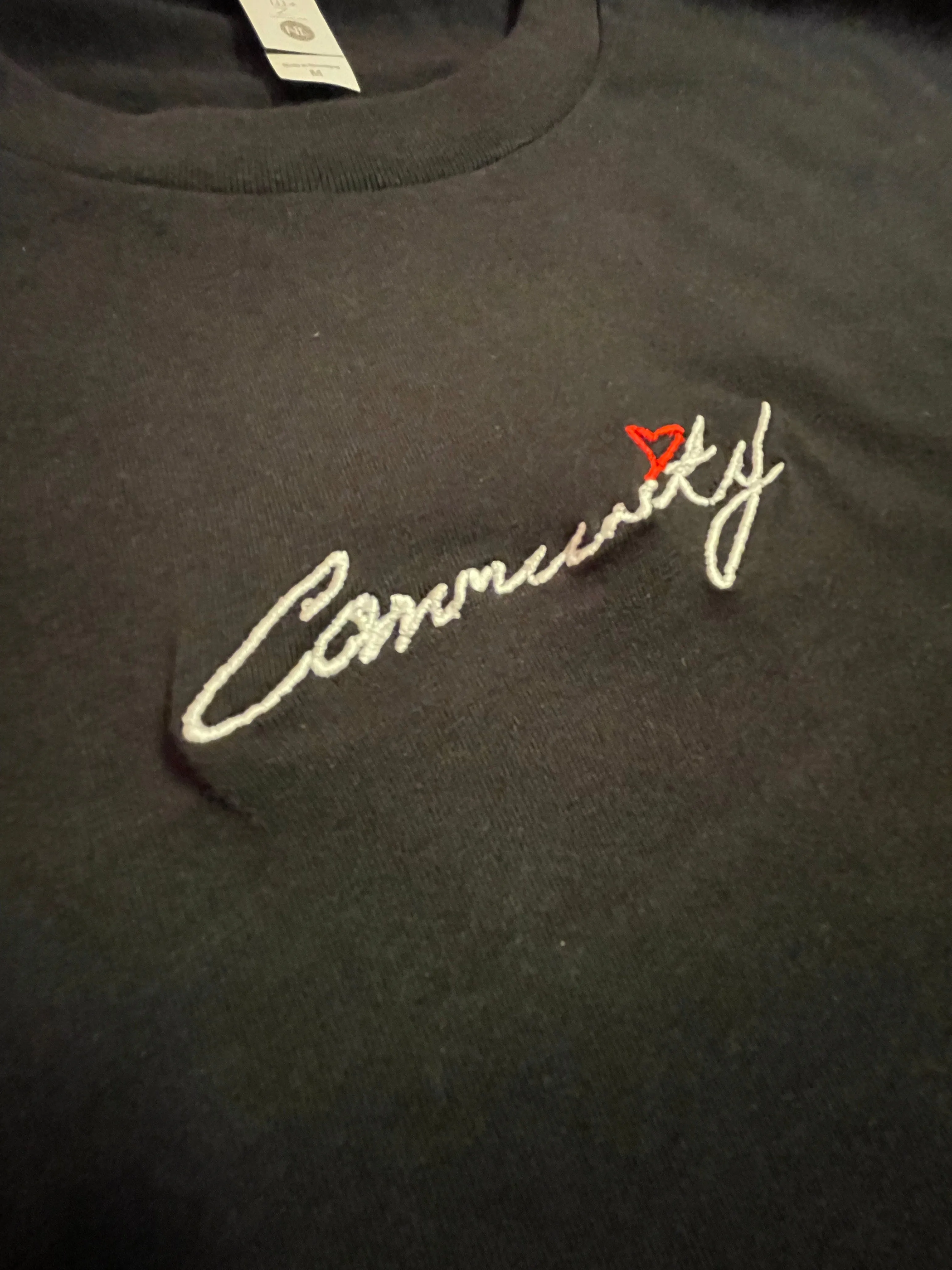 Community OG T Shirt Embroidered Black