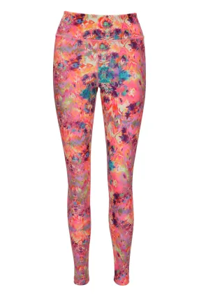 Cotton Candy - Eco-Friendly Pink Patterned Yoga Leggings