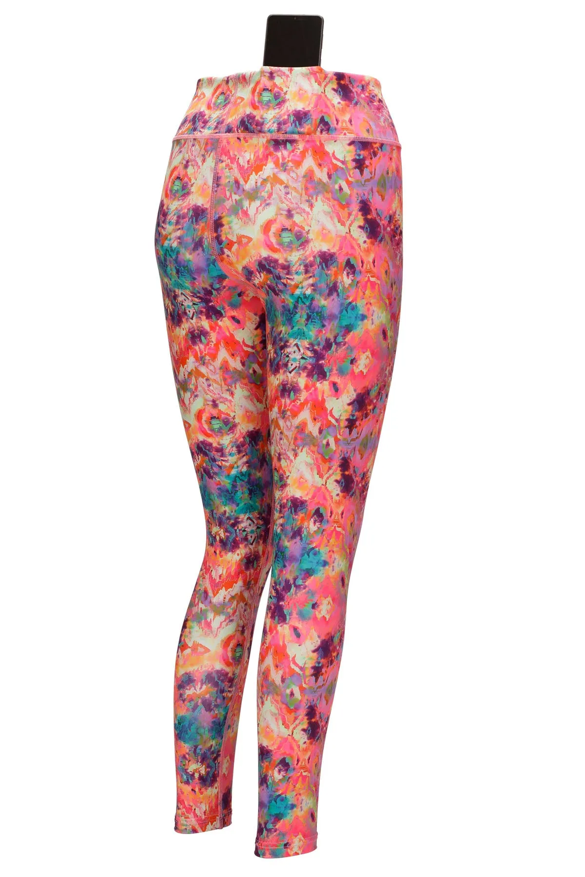 Cotton Candy - Eco-Friendly Pink Patterned Yoga Leggings