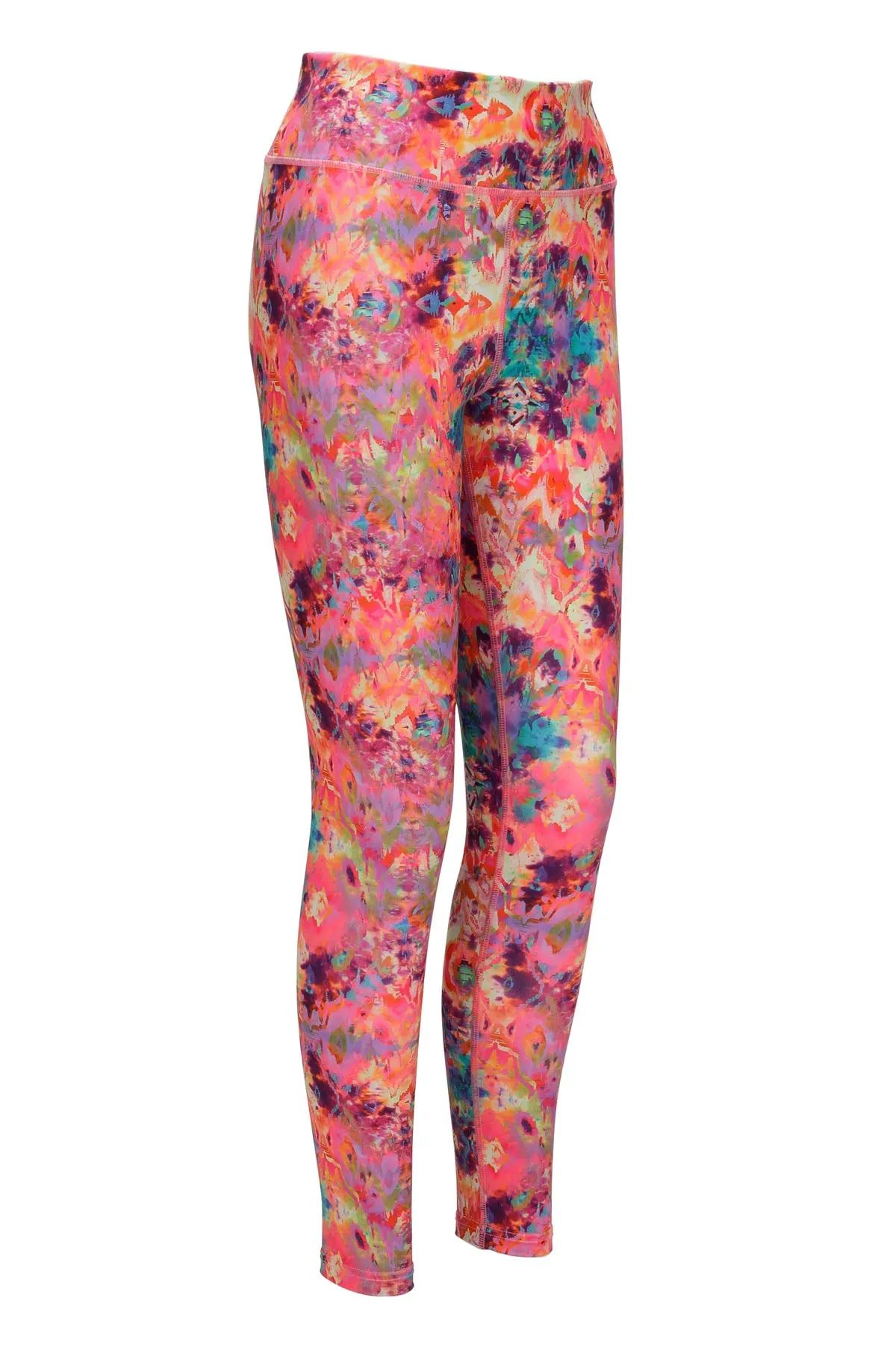 Cotton Candy - Eco-Friendly Pink Patterned Yoga Leggings