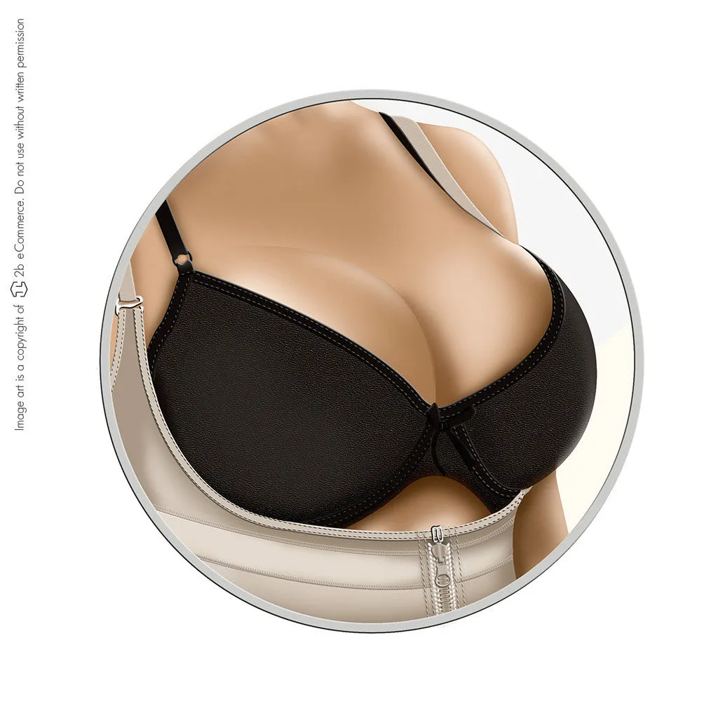 Diane & Geordi 002376 Tummy Control Shapewear Latex Women's Strapless Thong Body Shaper