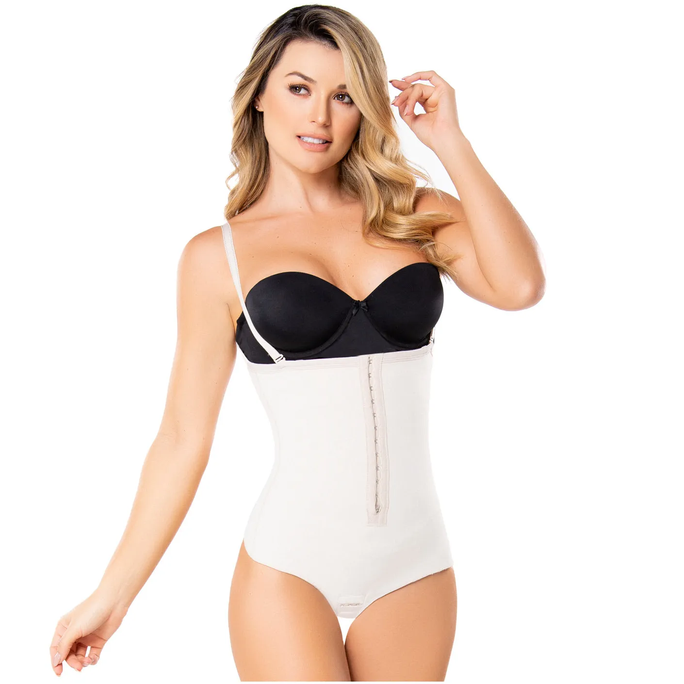 Diane & Geordi 002376 Tummy Control Shapewear Latex Women's Strapless Thong Body Shaper