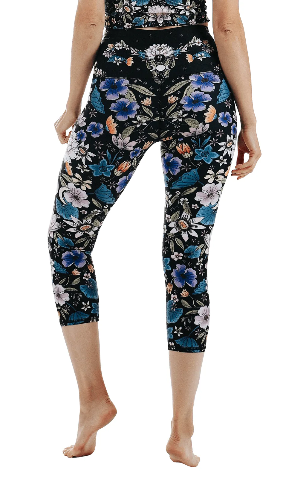 Divine Feminine Printed Yoga Crops