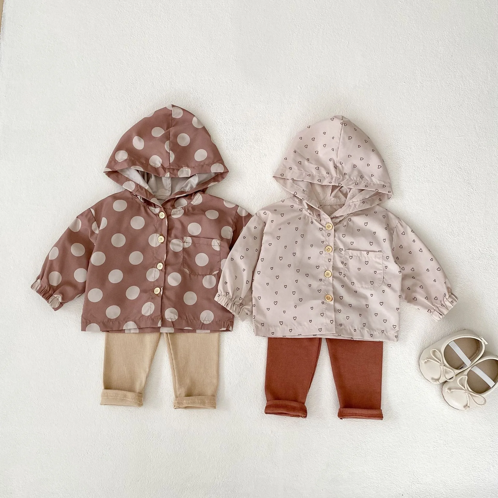 Earthy Baby Windbreaker Coat for Girls