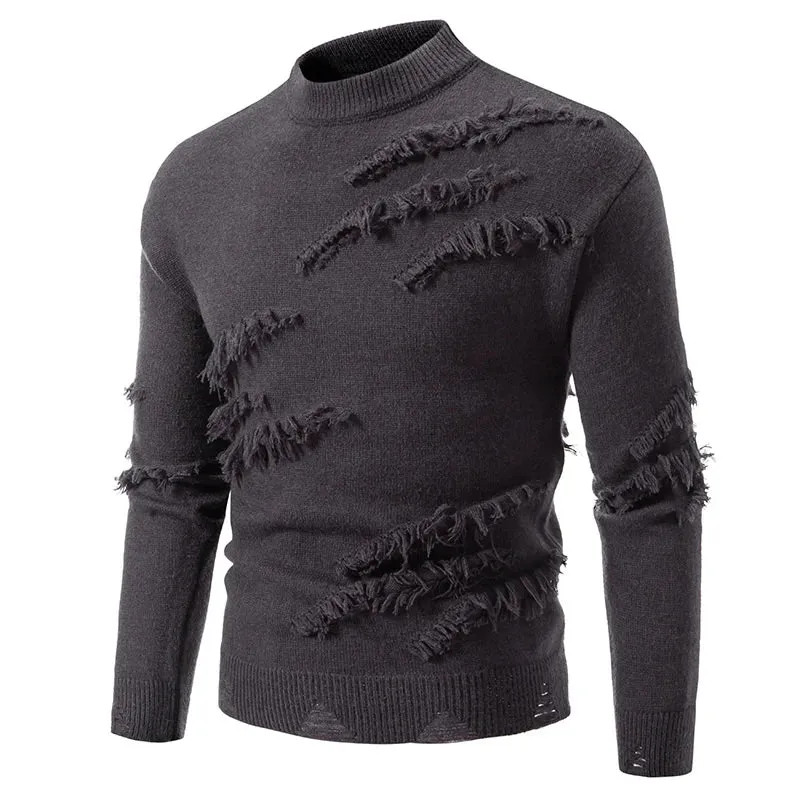 Edge Fray Distressed Sweater