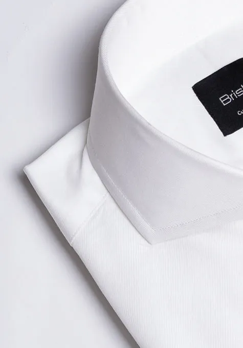 EGYPTIAN WHITE TWILL SHIRT - EXTREME COLLAR