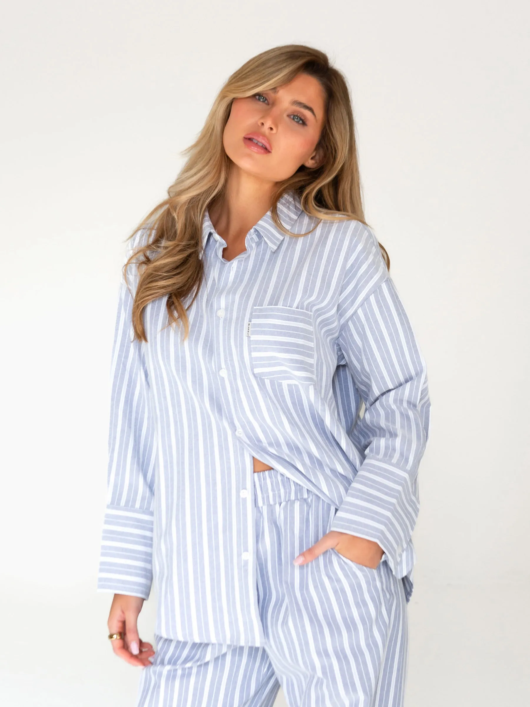 Elena Stripe Shirt - Blue