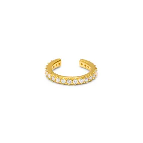 Essential Zirconia Earcuff  - 18 karat gold vermeil on sterling silver, Zirconia