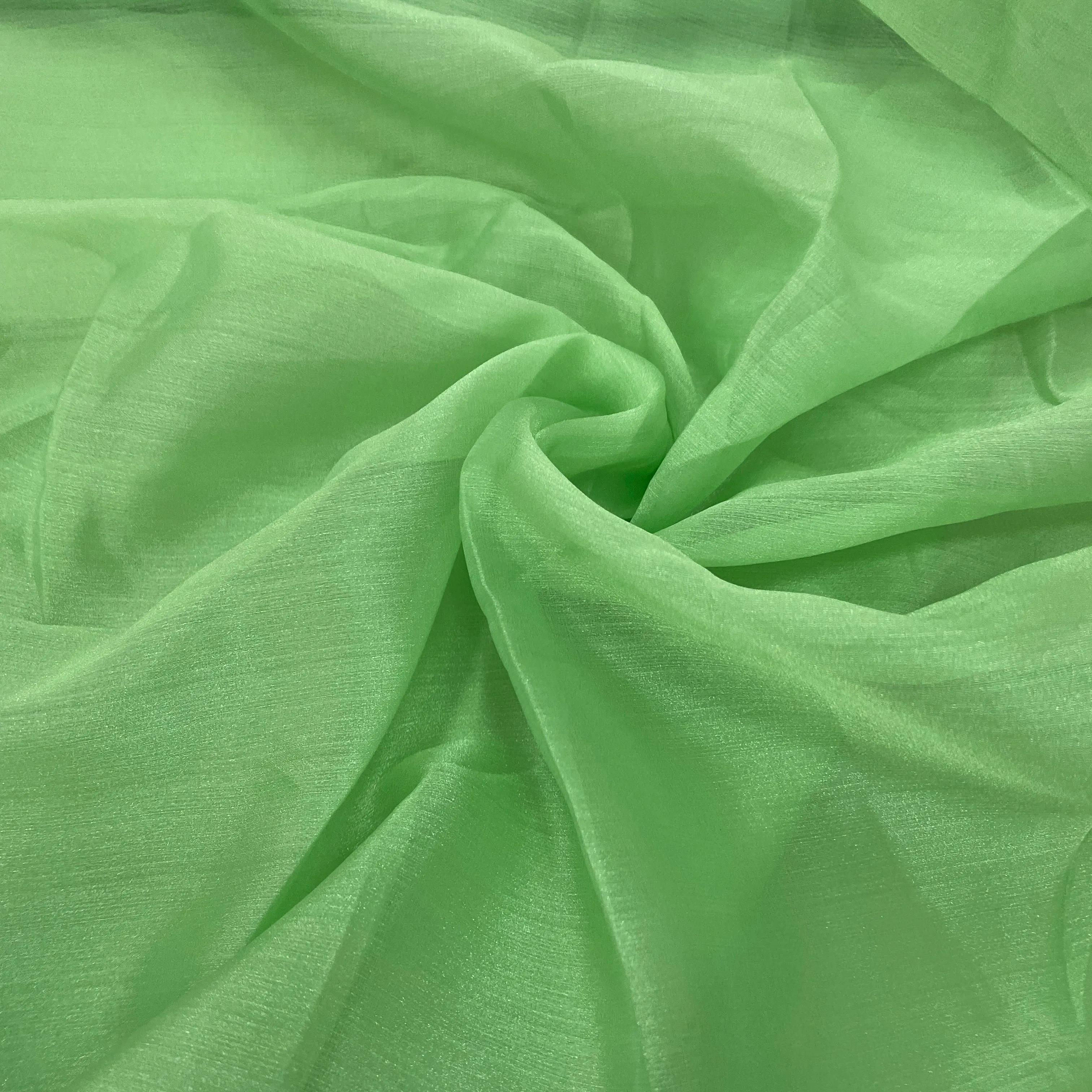 Fern Green Solid Tissue Fabric