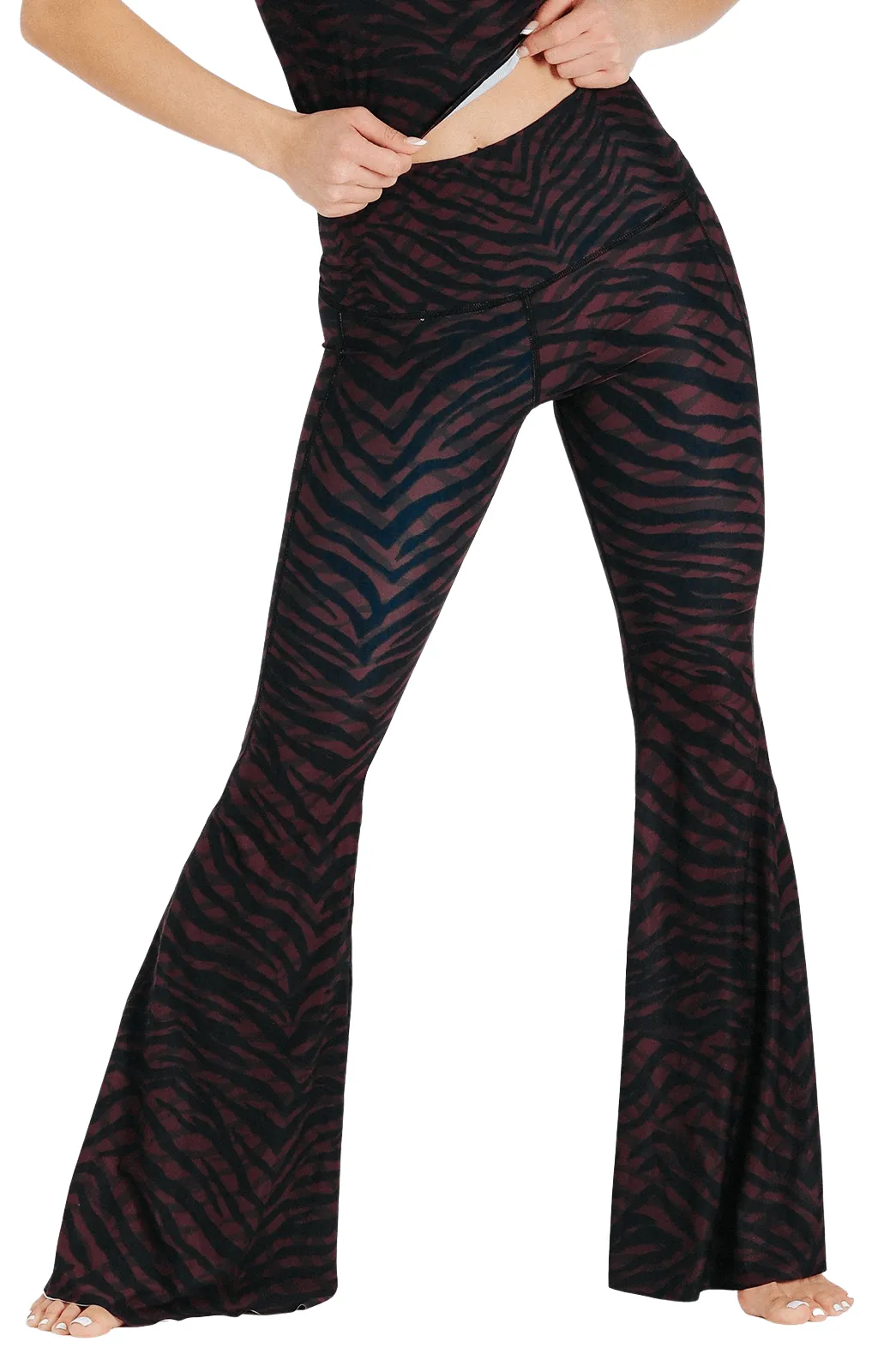 Fierce Feline Printed Bell Bottoms