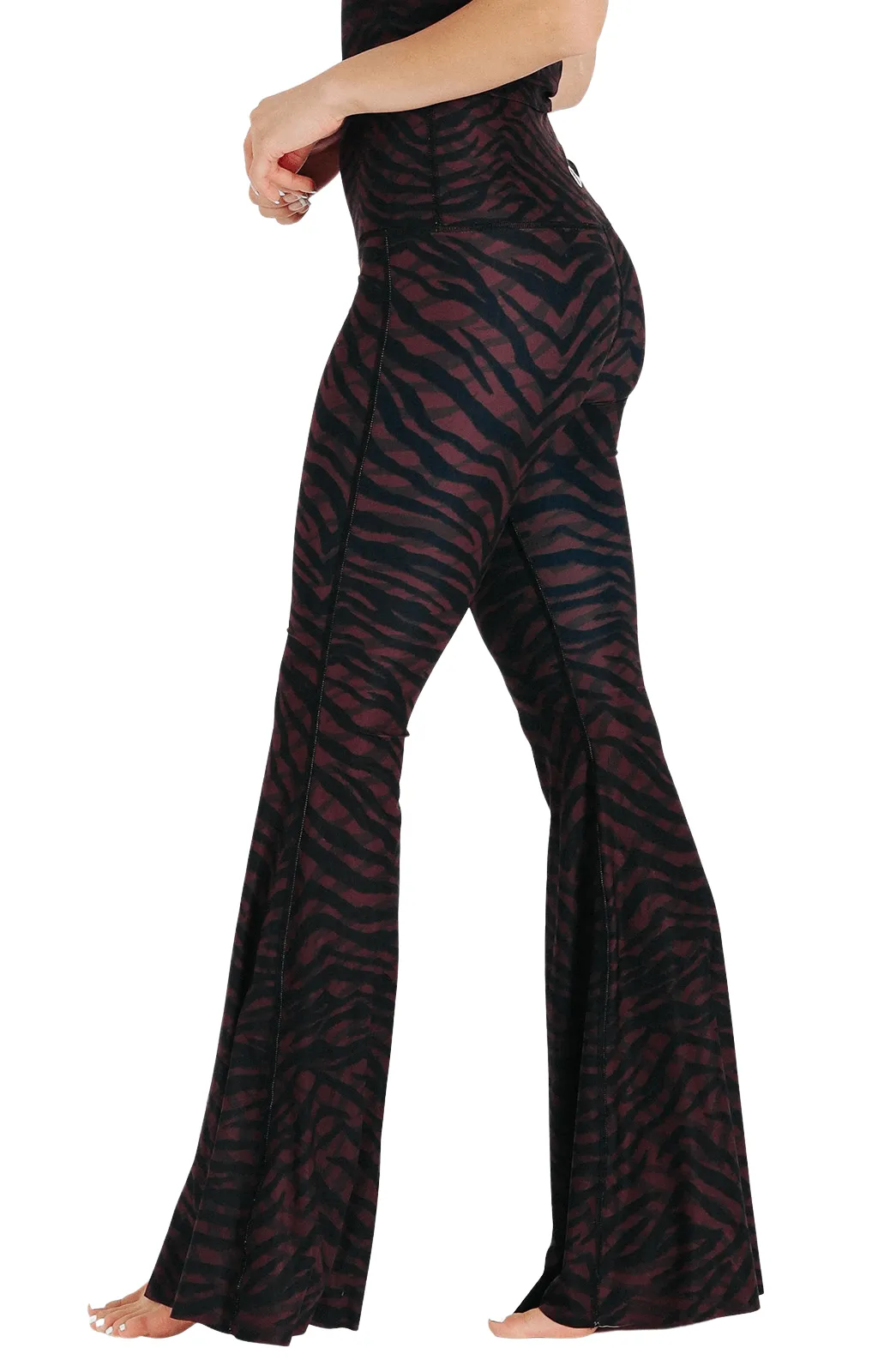 Fierce Feline Printed Bell Bottoms